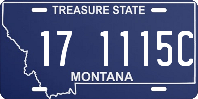 MT license plate 171115C