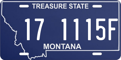 MT license plate 171115F