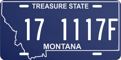 MT license plate 171117F