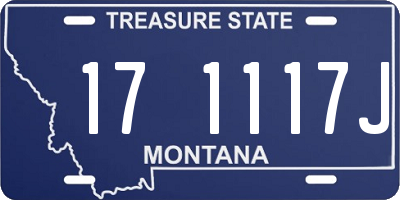 MT license plate 171117J