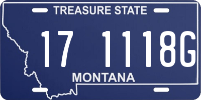 MT license plate 171118G