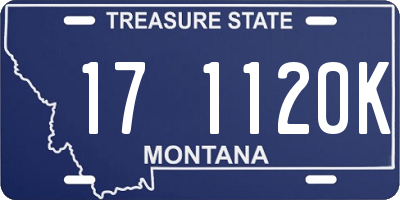 MT license plate 171120K