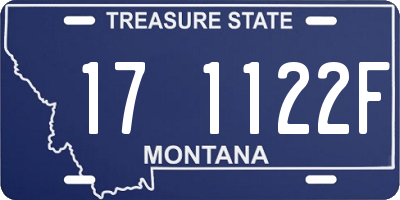 MT license plate 171122F