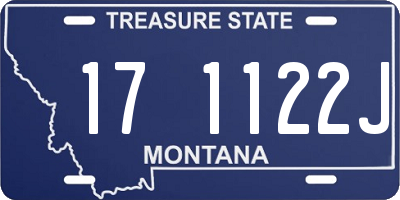 MT license plate 171122J