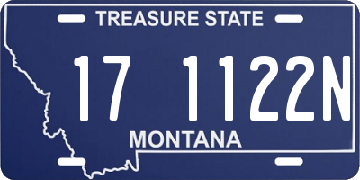 MT license plate 171122N