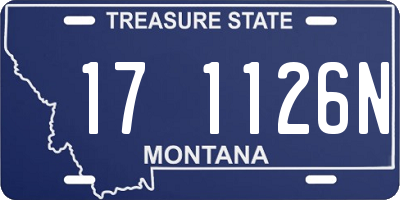 MT license plate 171126N