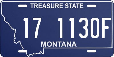 MT license plate 171130F