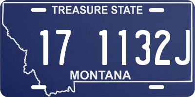 MT license plate 171132J