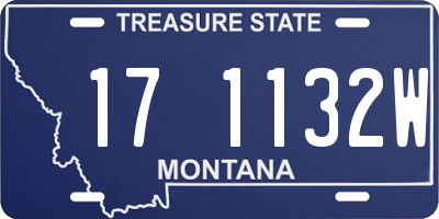 MT license plate 171132W