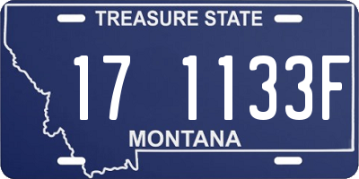 MT license plate 171133F