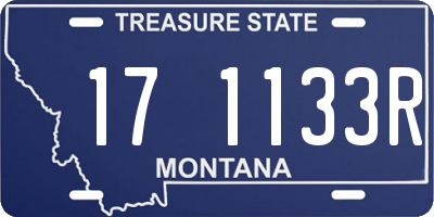 MT license plate 171133R