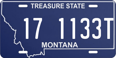 MT license plate 171133T