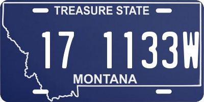MT license plate 171133W