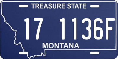 MT license plate 171136F