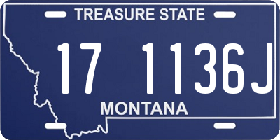 MT license plate 171136J
