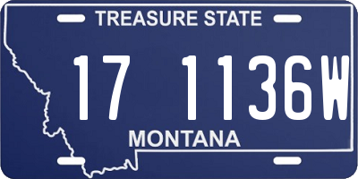 MT license plate 171136W