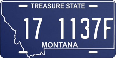MT license plate 171137F