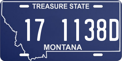 MT license plate 171138D
