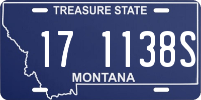 MT license plate 171138S