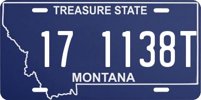MT license plate 171138T