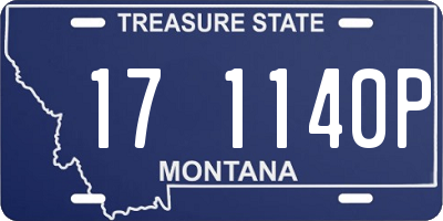 MT license plate 171140P