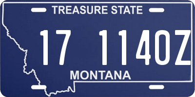 MT license plate 171140Z