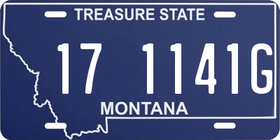 MT license plate 171141G