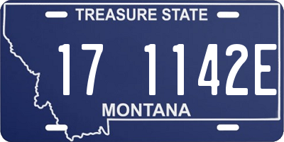 MT license plate 171142E