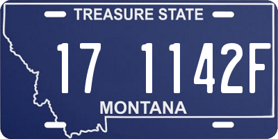 MT license plate 171142F