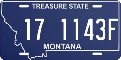MT license plate 171143F