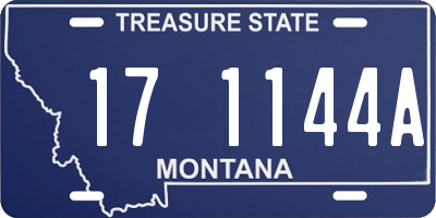 MT license plate 171144A