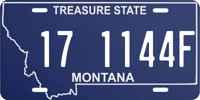 MT license plate 171144F