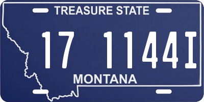 MT license plate 171144I