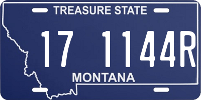 MT license plate 171144R