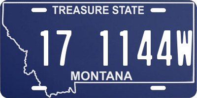 MT license plate 171144W