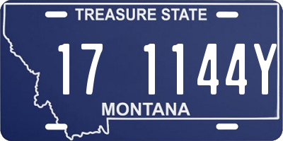 MT license plate 171144Y