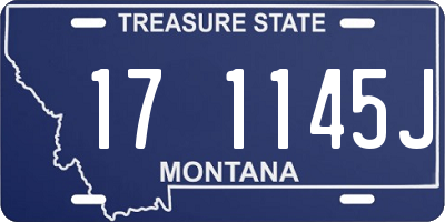 MT license plate 171145J