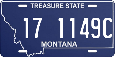 MT license plate 171149C