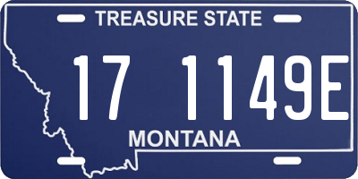 MT license plate 171149E