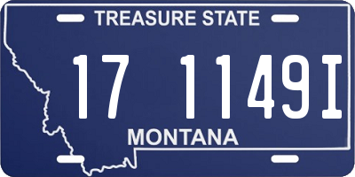 MT license plate 171149I