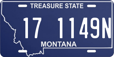 MT license plate 171149N