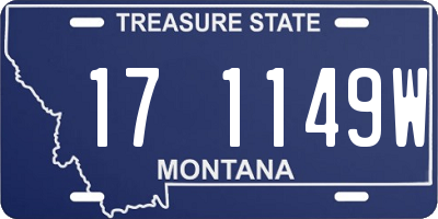 MT license plate 171149W