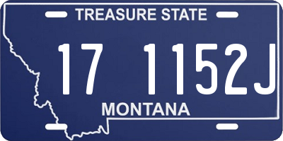 MT license plate 171152J