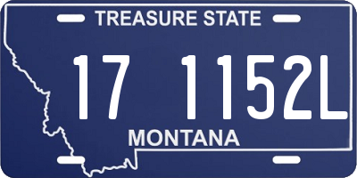 MT license plate 171152L