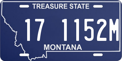MT license plate 171152M