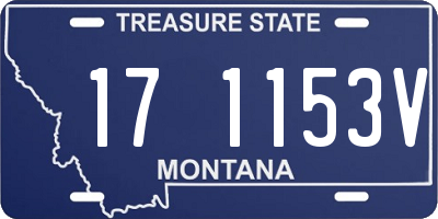MT license plate 171153V