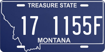 MT license plate 171155F