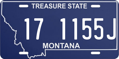 MT license plate 171155J