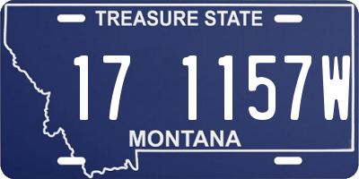 MT license plate 171157W