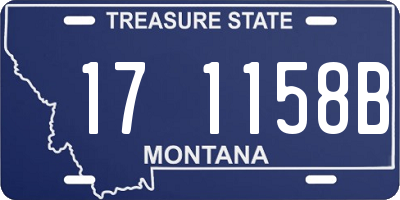MT license plate 171158B